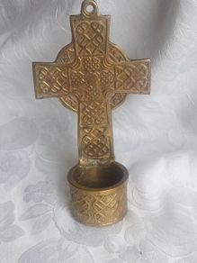 Brass Holy water font by Liffey Artefacts