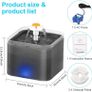 Cat Water Fountain, 2L Automatic Electric Flower Style Dispenser with LED Water Level Window and Replaceable Filter Image 2