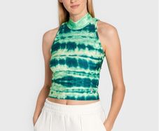 Fila Green Tie Dye Crop Top