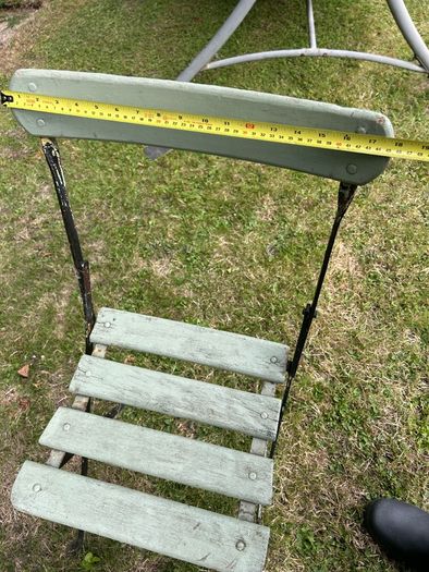 Pair of 1930s Vintage Green Folding Garden Chairs