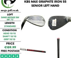 New Wilson Infinite Wedge Sw 56 Degree.12 / Kbs Max Graphite Iron 55 Senior / Left Hand
