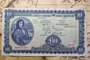 10 Pound Lady Lavery 18/7/42 WAR CODE (F) Irish Note