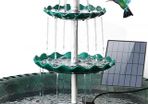 3 Tiered Bird Bath with 3W Solar Pump DIY Solar Fountain Detachable and Suitable for Bird Bath Garden Decoration