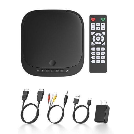 Compact, 108op mini DVD player with remote USB powered