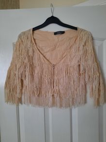 Vintage style fringe jacket size 8