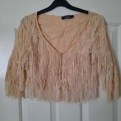 Vintage style fringe jacket size 8