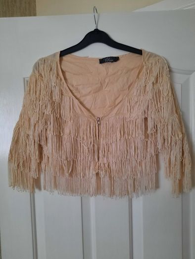 Vintage style fringe jacket size 8