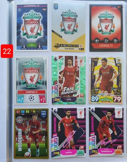 Liverpool Football Cards (limited, Crests, Signature,  Etc)