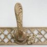 Monumental 11" Vintage Baroque Lattice Cast Brass Door Handle Image 5