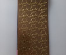 Craft Stickers - Thank You - Gold or Silver