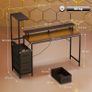 147cm Gaming Desk with Charging Station and Monitor Stand, Computer Table for Home Office with RGB Lights, Black Image 4