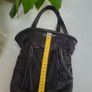 ZARA black supersoft leather tassle hand held bag Image 5
