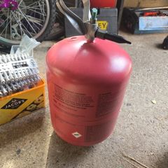 Empty Helium gas bottle