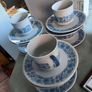 18 Piece Tea / Coffee Set Royal Doulton Cranbourne fine china pattern, labeled with code TC 1032 and made in England. Image 2