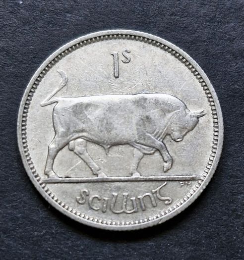 Ireland 1940 shilling silver coin