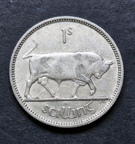 Ireland 1940 shilling silver coin