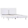 Bed Frame White Faux Leather 135x190 cm Image 2