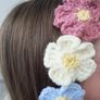Handmade Crochet Flower hair clips Image 2