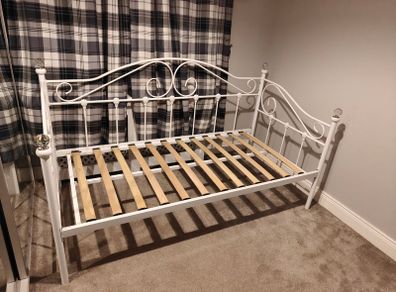 White single bed