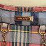 River Island Plaid Tartan Winged Tote Bag Crossbody & Chain Detail Image 2