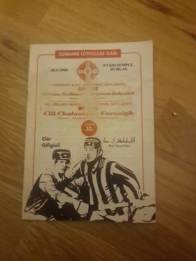Vintage 1990 GAA Match Programme Tipp SHC & Minor All-Ireland Replays