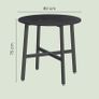 Round Black Dining Table Modern Industrial Kitchen & Dining Room Table 80cm Image 6