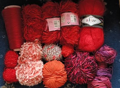 Knitting Yarns  (reds)