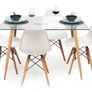 Modern Nordic Dining Set + 4 chairs white Image 2