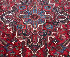 Classic Large Persian Heriz Hand Knotted Carpet Rug