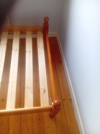 Single wooden bed,with used but good condition mattress if required