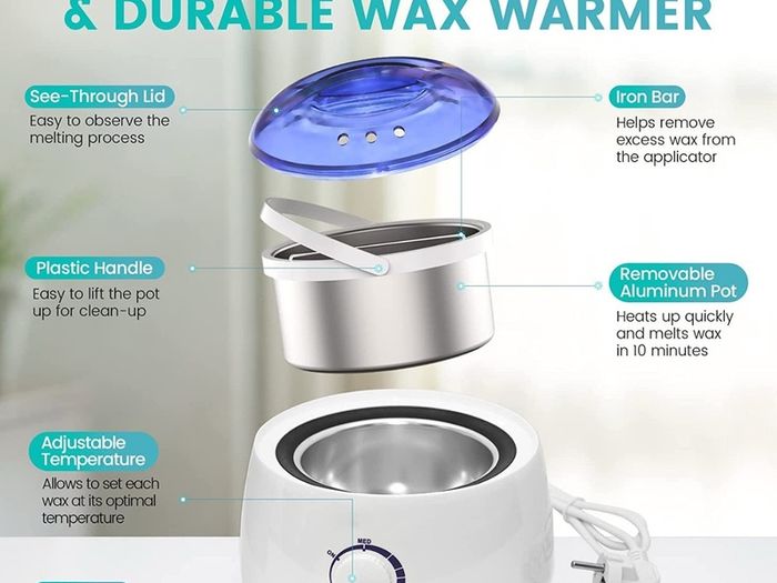 Brand New Hair Removal Wax Heater Wax Hair Removal Kit With 30 spatulas.