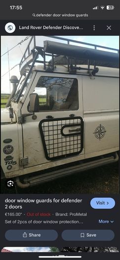 Land Rover Defender door glass guards