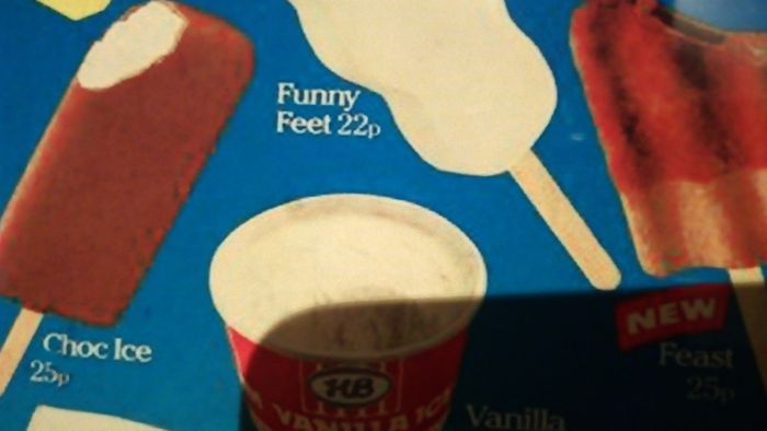 HB Ice Cream sign tin metal sign "FREE POST"