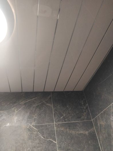 bathroom panelling ceiling. pvc