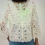 Brand New Joseph Ribkoff white/vanilla crochet coverall Image 5