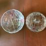 Vintage Riccardo Glass Lidded Dish, Floral Embossed Lattice Design Image 2