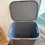 60L Grey Plastic Laundry basket Image 3