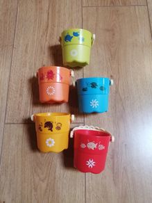 Baby Stacking Toys Buckets 5Pc