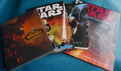 Vintage Star Wars and War Craft books