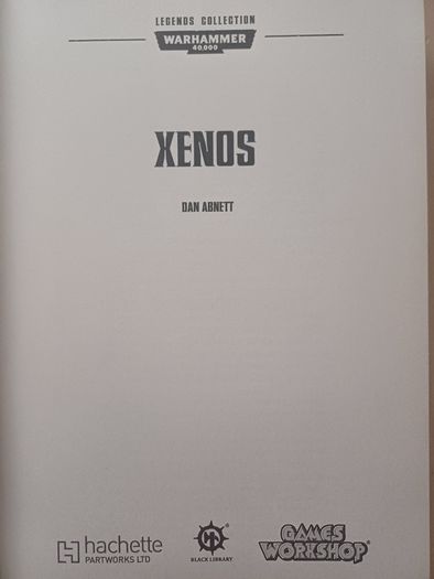 Warhammer Xenos by Dan Abnett (Games Workshop Science Fiction Hardback 2001)
