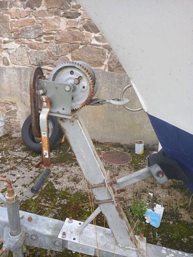 Boat trailer with unfinished project