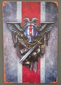 Vintage Style  Metal Sign, warhammer 40k.