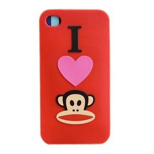 Silicone iPhone 4S 4G Case Cover Monkey Frank Silicon