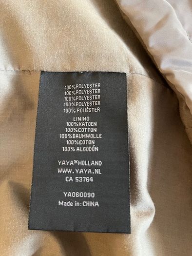Dutch Brand Yaya Coat Jacket Ladies. Medium. Sage Green / Khaki. Satin Finish.  Detachable hood. Excellent. Proceeds To Medecins Sans Frontieres.