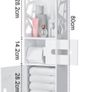 BRAND NEW 4 Tiers Waterproof Bathroom Corner Standing Floor Cabinet Toilet Organizer Storage Rack Shelves Bath Sink Organizer Accessory Image 2
