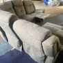 Grey corner sofa recliner couch Image 4