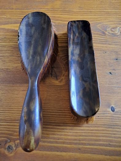 Vintage Faux Tortoiseshell Brush Set
