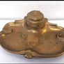 French Art Nouveau Brass Inkwell Image 3