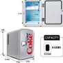 Diet Coke 4L Portable Cooler/Warmer, Compact Personal Travel Fridge for Snacks Lunch Drinks Cosmetics, Includes 12V and AC Cords (FREE SHIPPING) Image 5