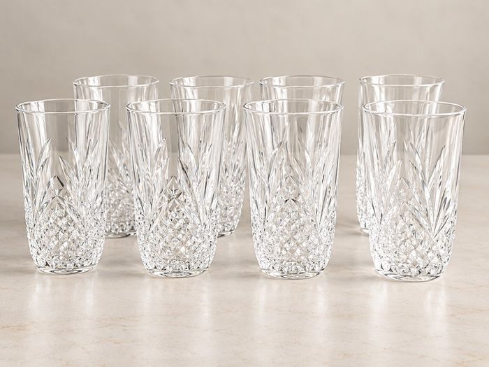 39 Piece Matching Cut Glass Drinking Glass Set